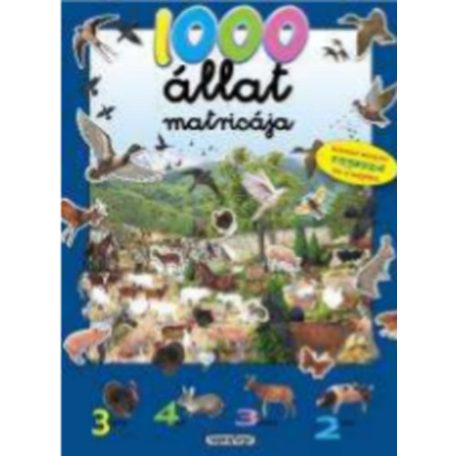 1000 állat matricája - kék (A)