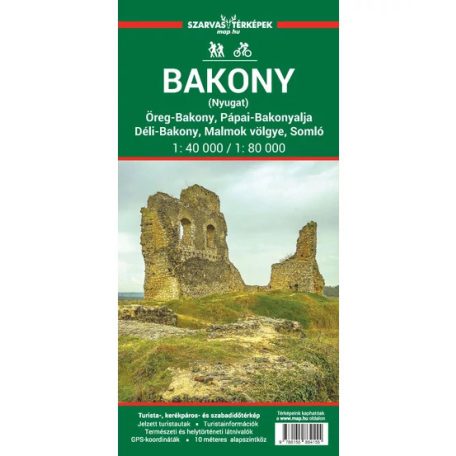 Bakony turistatérkép (Bakonyalja,Cuha-vö