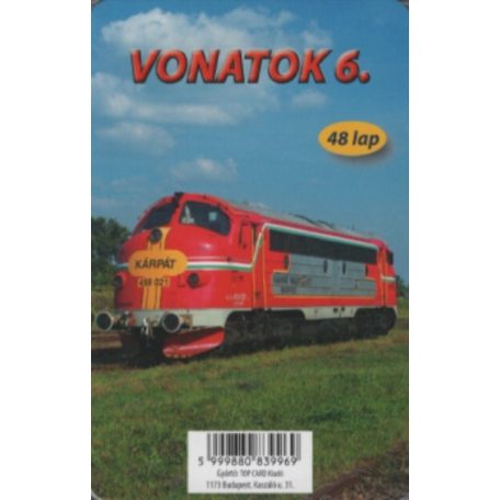 Vonatok 6- kártya ÚJ