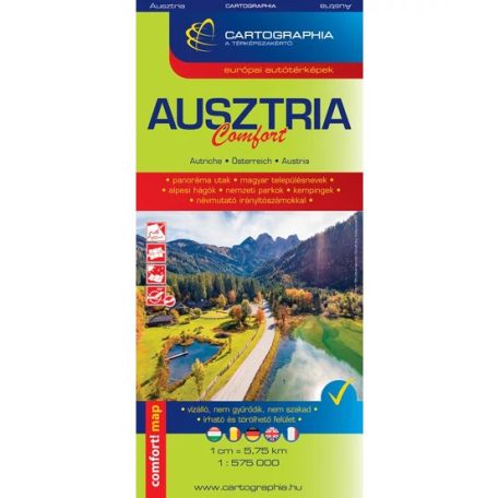 Ausztria Comfort térkép 1:575 000 - Lami