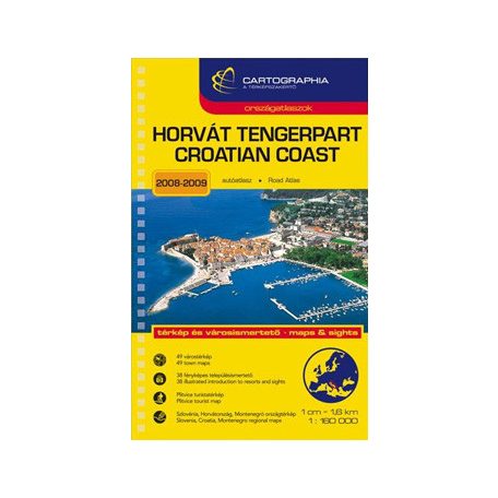 A horvát és montenegrói tengerpart atlas