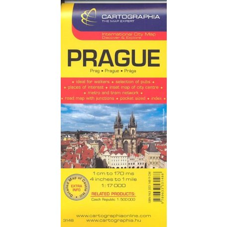 Prága várostérkép (1:17000)