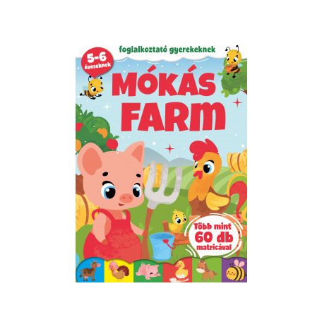 Vidám farm állatai kifestő - 60 matica