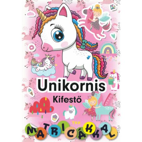Unikornis kifestő matricákkal