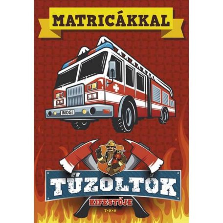 Tűzoltók kifestő matricákkal