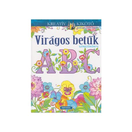 Virágos betűk - színezőkönyv