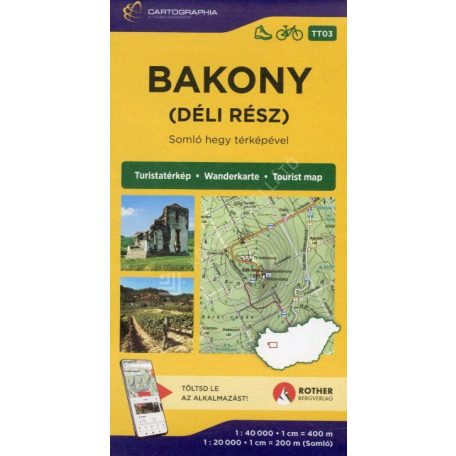 Bakony(déli rész-Somló) turistatérkép