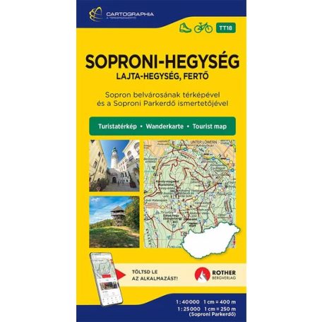 Soproni-hegység turi. és Sopron térkép