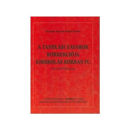 A tanulási zavarok korr. kisisk.kor.4.