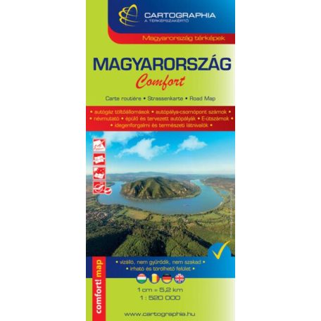 Magyarország Comfort térkép 1:520 000